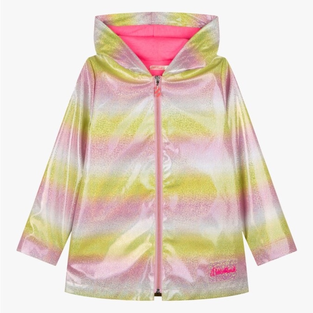Billieblush kids glitter raincoat size 8